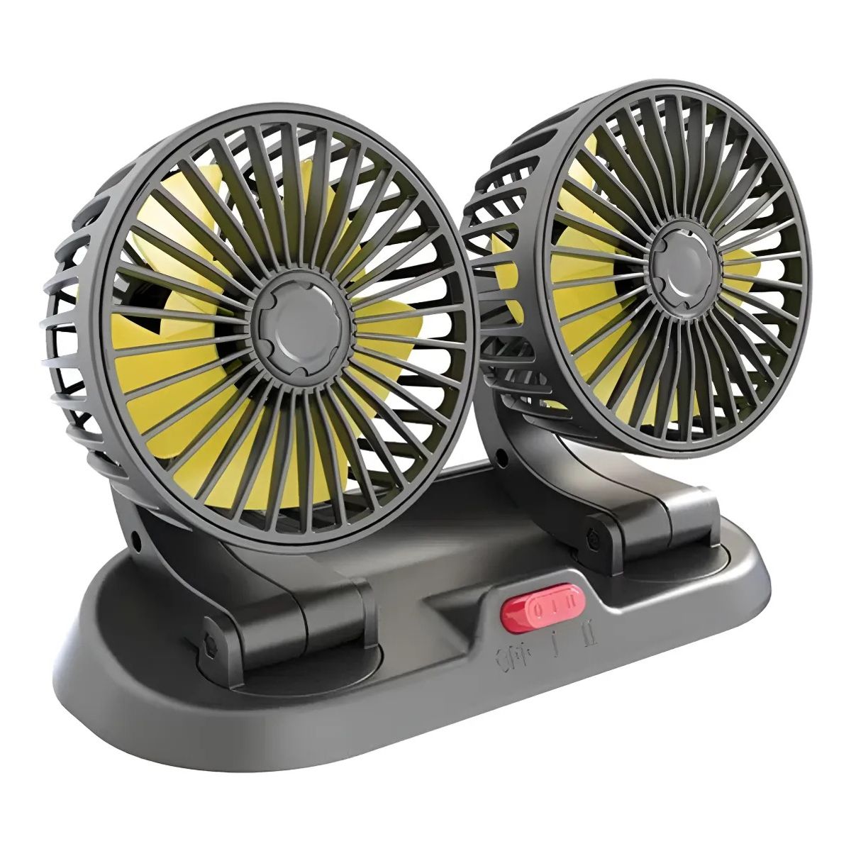 GENERICO - Ventilador Para Automóvil 12v Doble Cabeza Ajustable