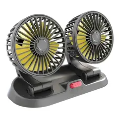 GENERICO - Ventilador Para Automóvil 12v Doble Cabeza Ajustable