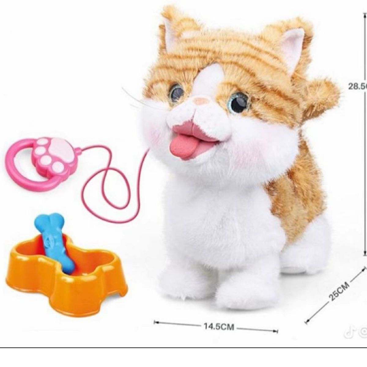 GENERICO - Gato Eléctrico Encantador Juguete De Peluche Naranjo