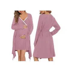 LOOK SHOP - Conjunto Camisa Dormir Más Bata Mujer. Calidad Premium 263