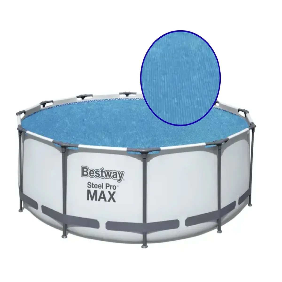 BESTWAY - Cobertor Solar Bestway Para Piscina De 3.66m A 3.56 Redonda