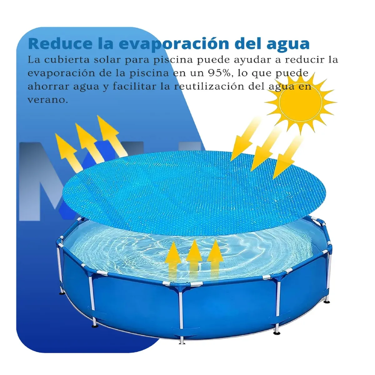 BESTWAY - Cobertor Solar Bestway Para Piscina De 3.66m A 3.56 Redonda
