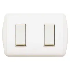 BTICINO - Interruptor Doble 9/15 10A Modus Plus 1200BN Blanco