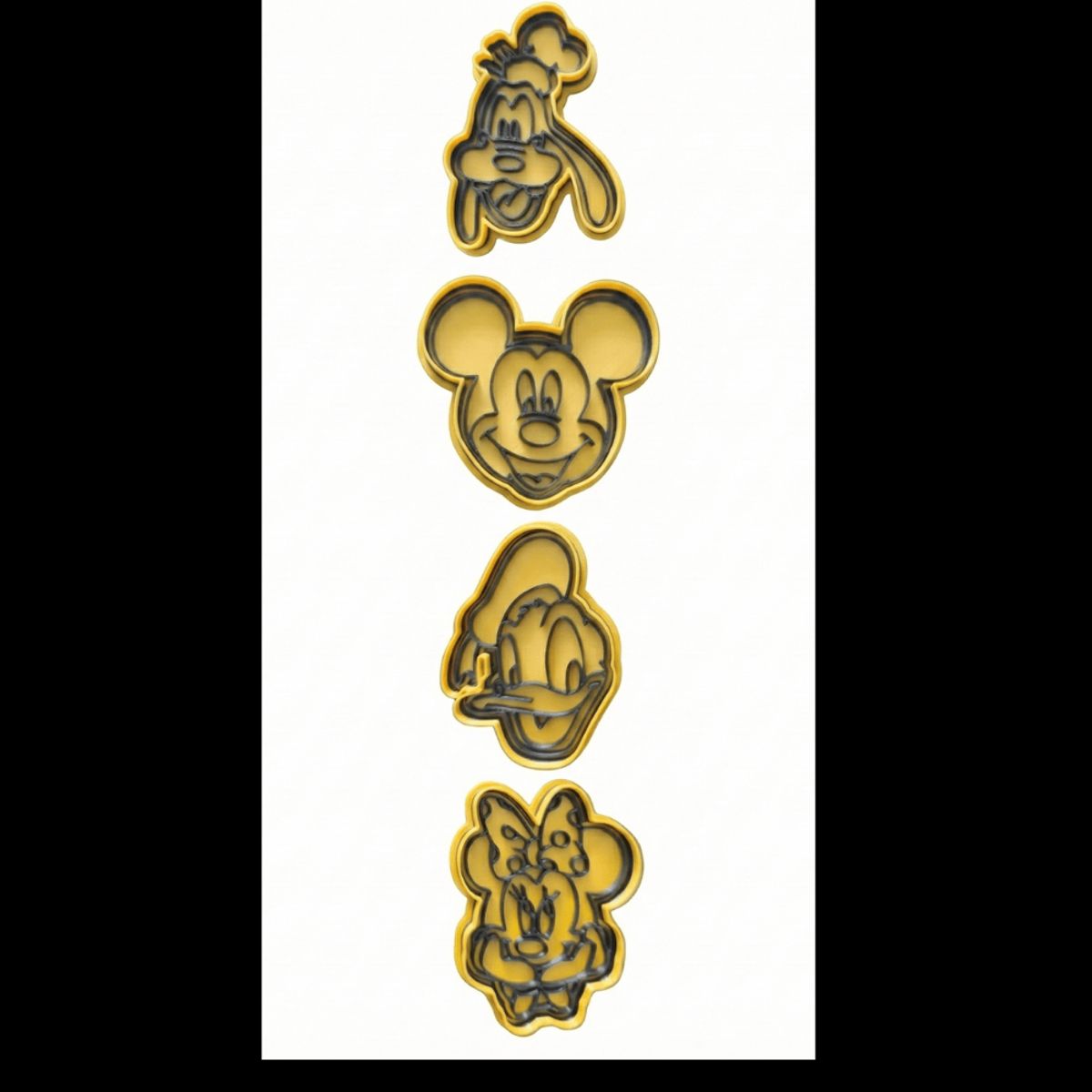 GENERICO - Set 4 Cortadores De Galletas Infantil Los clásicos de Disney  8 Cm