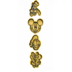 GENERICO - Set 4 Cortadores De Galletas Infantil Los clásicos de Disney 8 Cm