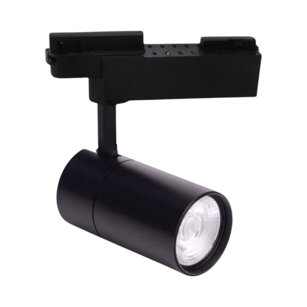 GENERICO - Lámpara 4 Focos 20W Luz Cálida Negro con Riel 1mt
