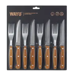 WAYU - SET CUCHILLOS Y TENEDORES PRM 8 PCS