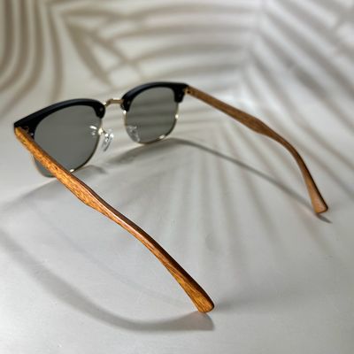 Imagen 2 del producto Gafas de sol clásicas elegantes media montura de metal UV400 Adecuado para viajes y correr