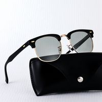 Gafas de sol clásicas elegantes media montura de metal UV400 Adecuado para viajes y correr