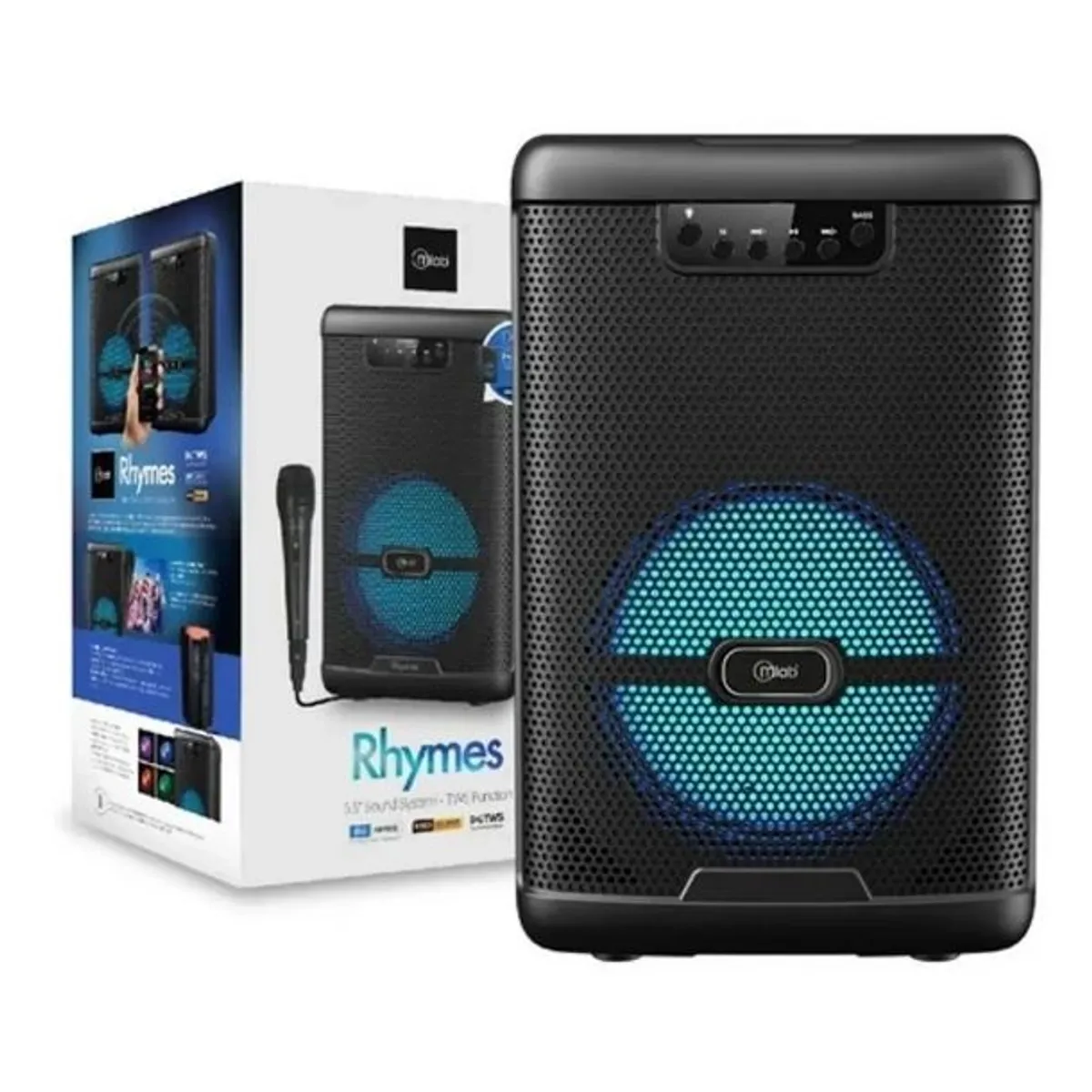 MLAB - Parlante Mlab Rhymes 9100 Bluetooth Karaoke Tws Negro