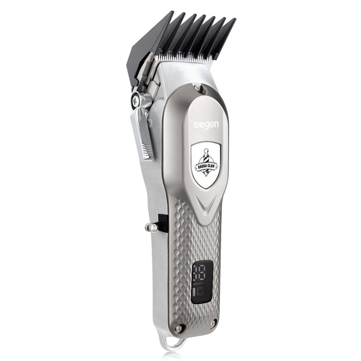 SIEGEN - Cortapelos Clipper SG-8700 Rebajador Barba Carga Rápida+Base