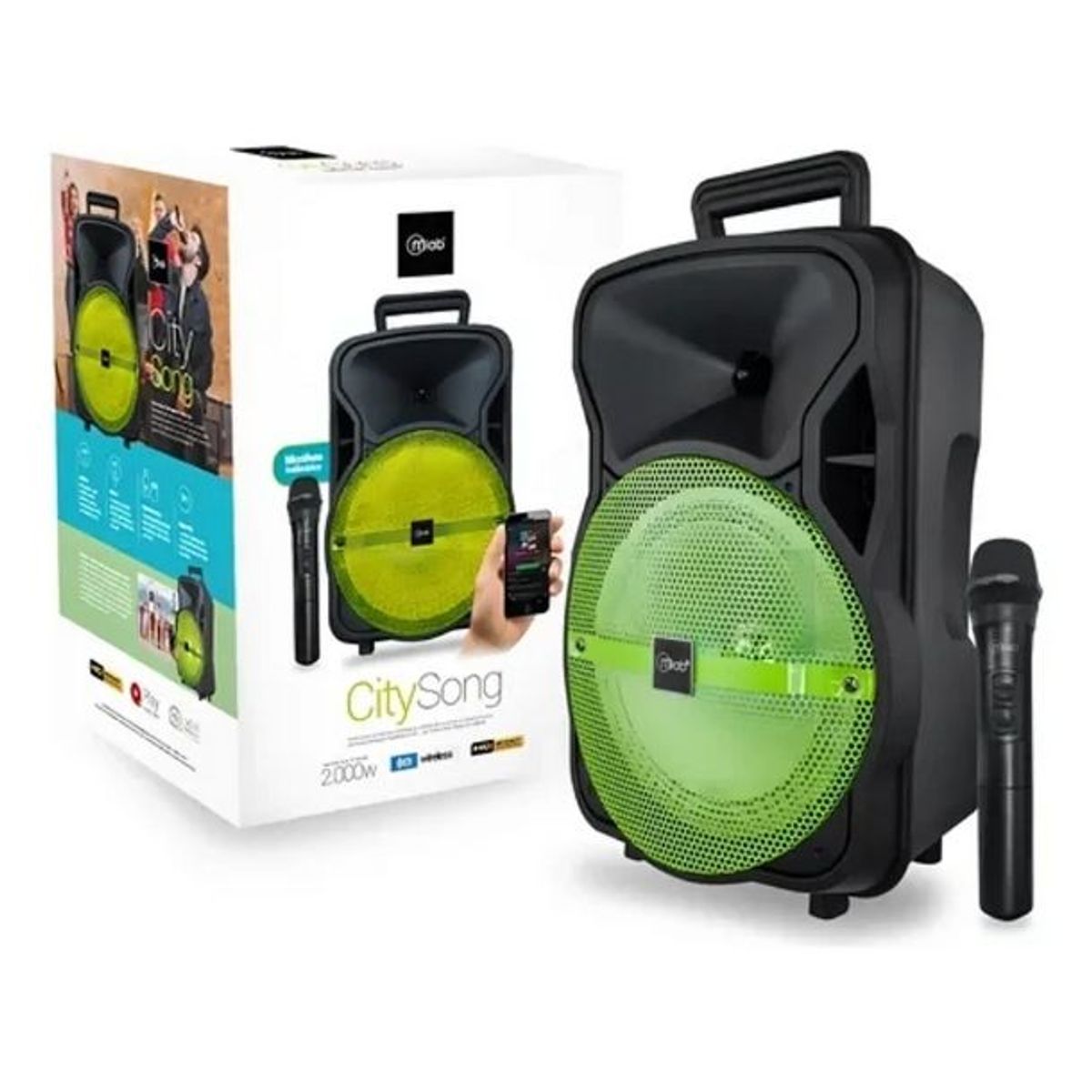 MLAB - Parlante Karaoke Bluetooth Mlab City Song Microfono Luces