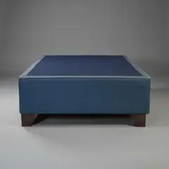 BLOCCARE - Base De Cama 1 Plaza Box 30 cm / Patas De Madera 11 cm - Largo 200 cm - Con Refuerzo