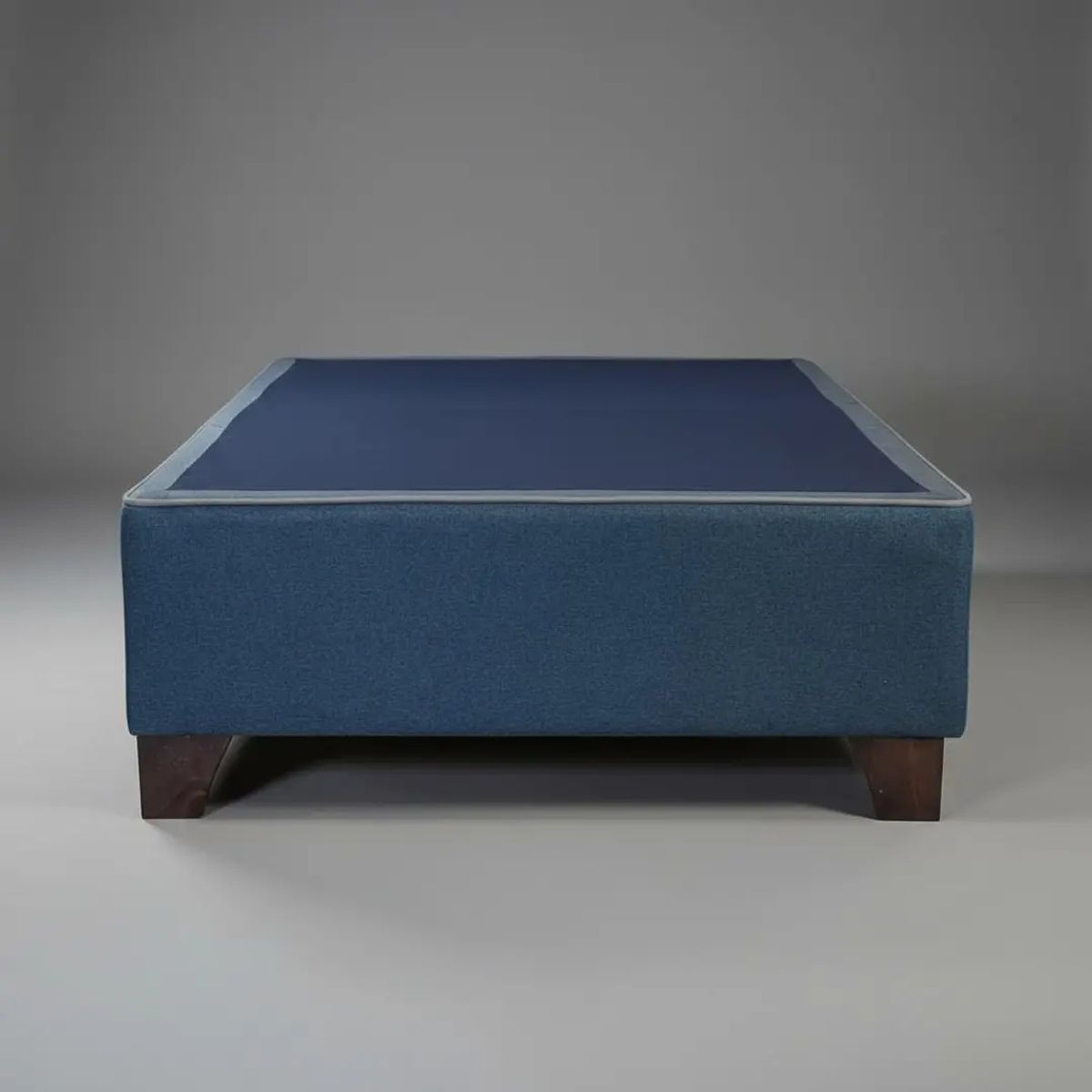 BLOCCARE - Base de Cama 1 Plaza Box 30 cm L190 (Gris)- Con Patas Madera 11 cm (Sin Refuerzo)