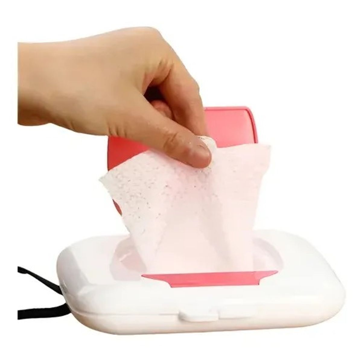 GENERICO - Porta Toallas Húmedas Portátil Para Niños Rosado Dispensador