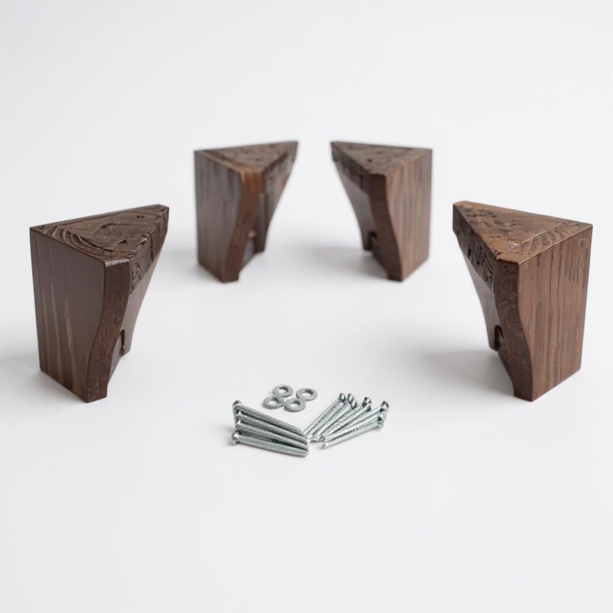 BLOCCARE - Base De Cama 1 Plaza Box 30 cm / Patas De Madera 11 cm - Largo 190 cm - Con Refuerzo