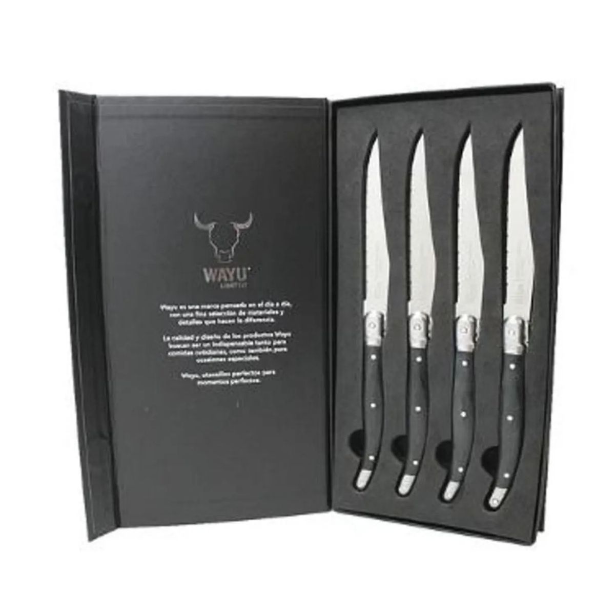 WAYU - SET 4 CUCHILLOS BLACK  MESA WAYU LIMITED