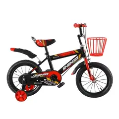 GENERICO - Set x2 Bicicleta Infantil Aro 14 con Canastilla - roja