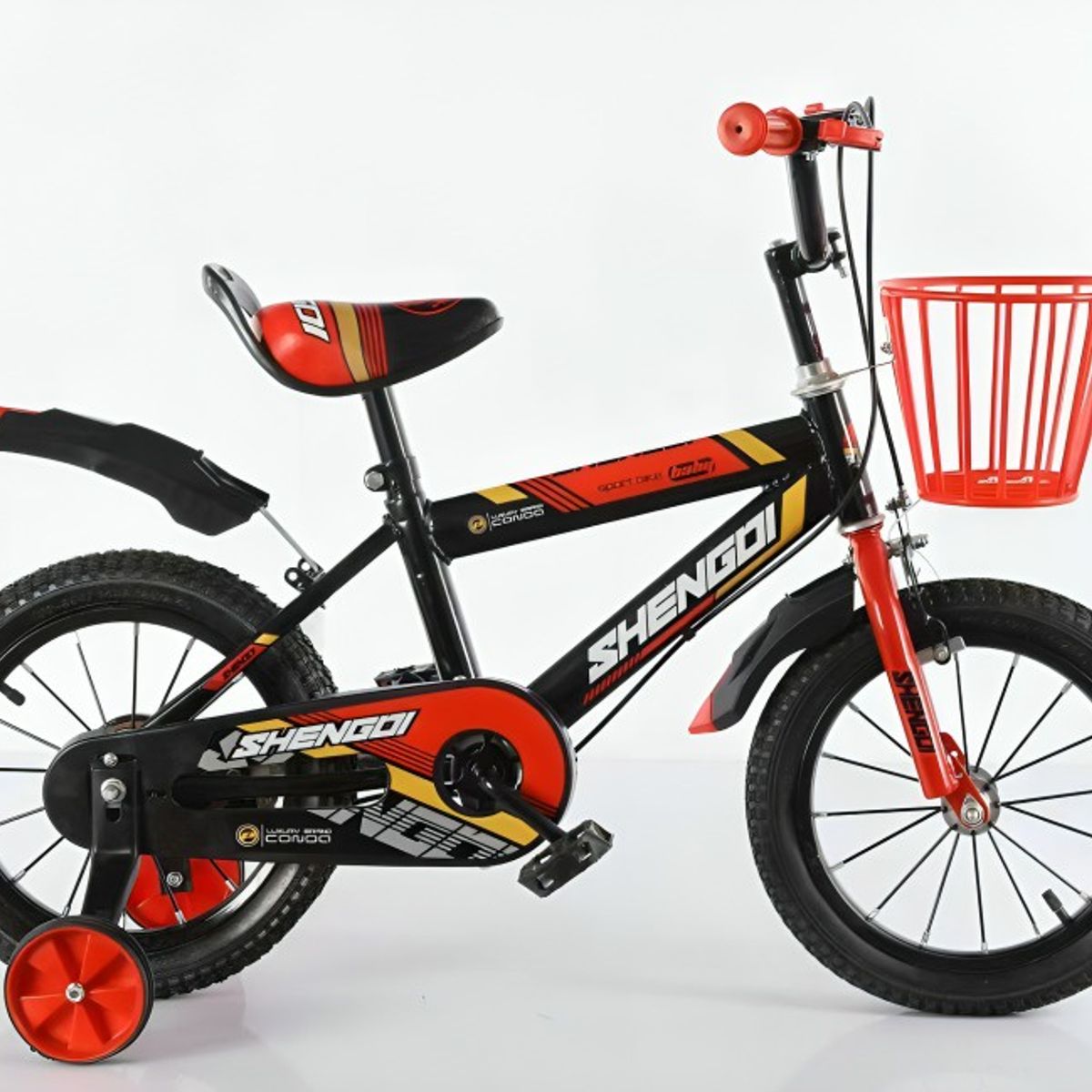 GENERICO - Set x2 Bicicleta Infantil Aro 14 con Canastilla - roja