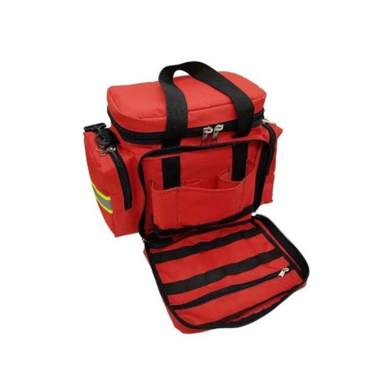 GENERICO - Bolso Botiquín Paramédico Mediano Rojo Tela Antidesgarro