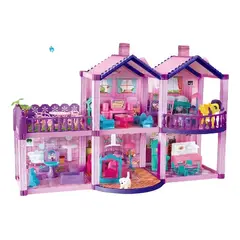 GENERICO - Casa de Muñecas Infantil con Muebles y Animales