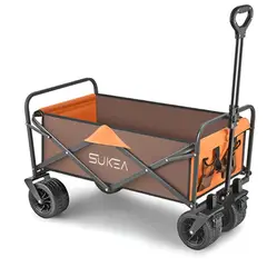 SUKEA - Carro Plegable Para Camping Grande 83cm Maxi 150kg Marron