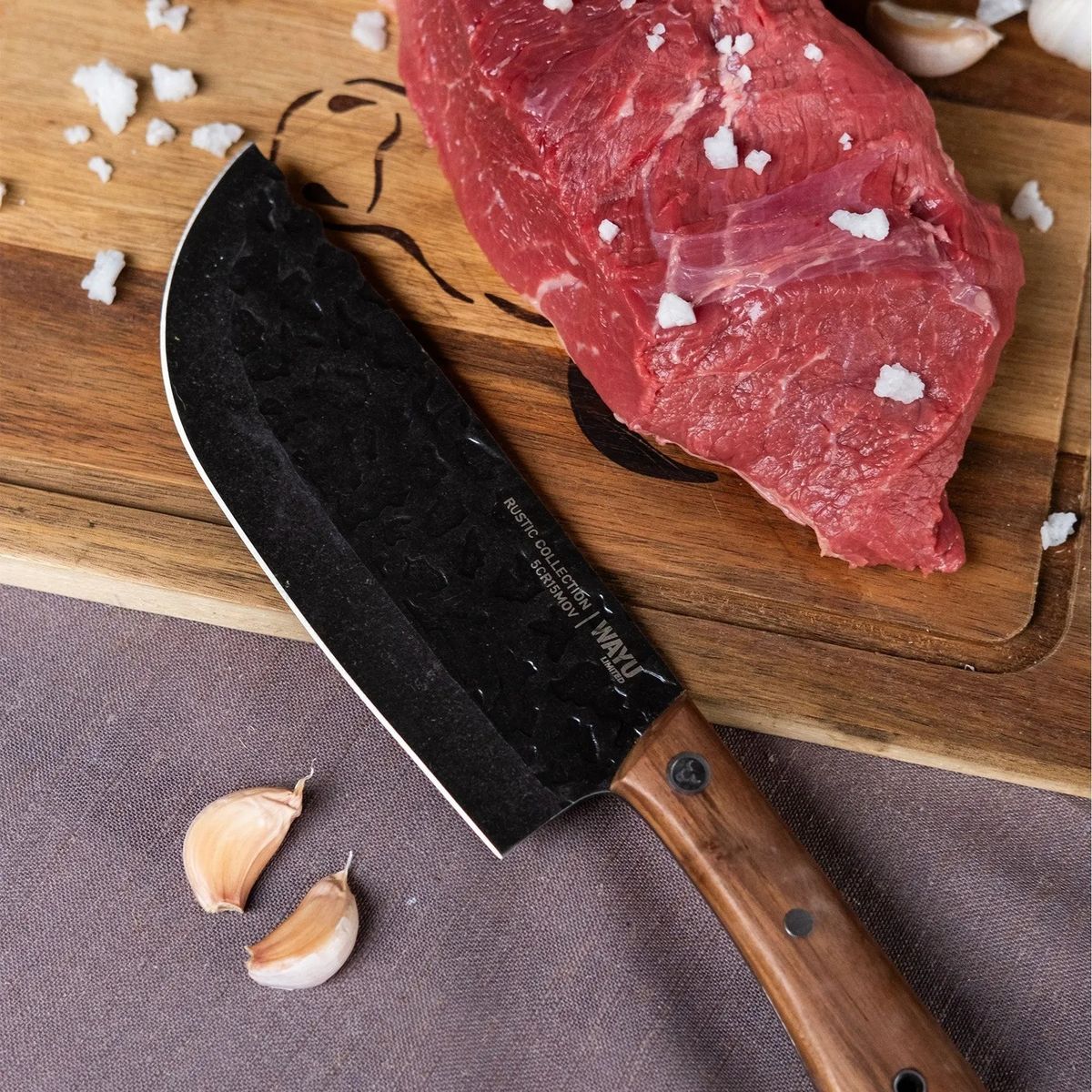 WAYU - CUCHILLO CHEF CON FUNDA RUSTIC COLECCTION WAYU