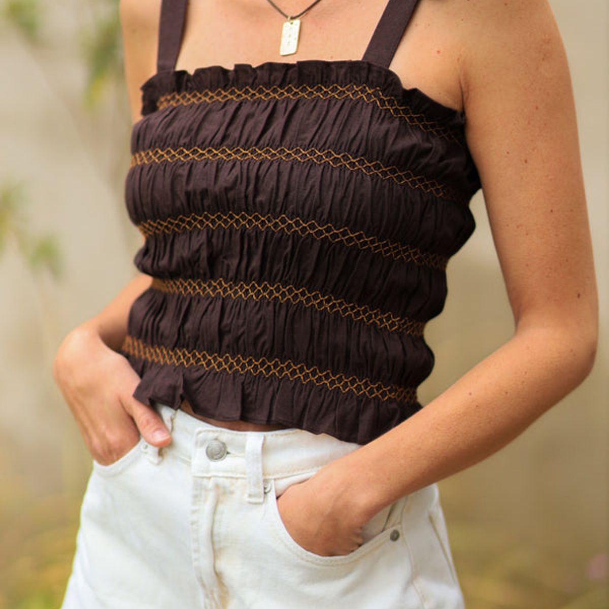 RUPHA - Blusa chocolate lara rupha