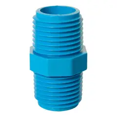 METALFER - Niple Pvc He/he De 1/2 Pulgada Pack 3 Und