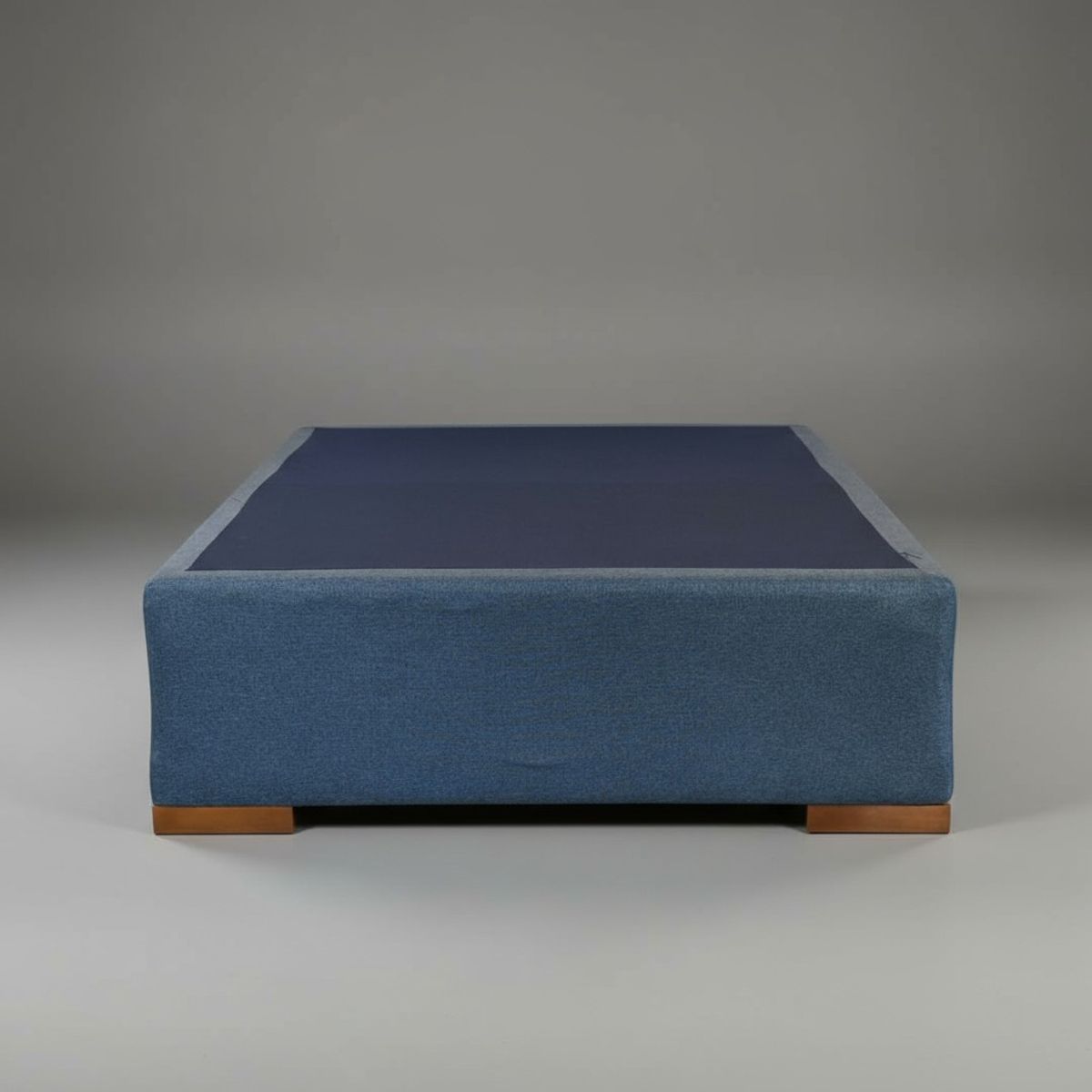 BLOCCARE - Base de Cama 1 Plaza Box 30 cm L190 (Gris)- Con Patas De Madera 4.5 cm (Con Refuerzo)