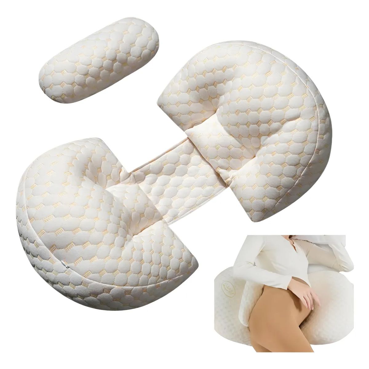 GENERICO - Almohada Multifuncional De Apoyo Lumbar Para Embarazadas