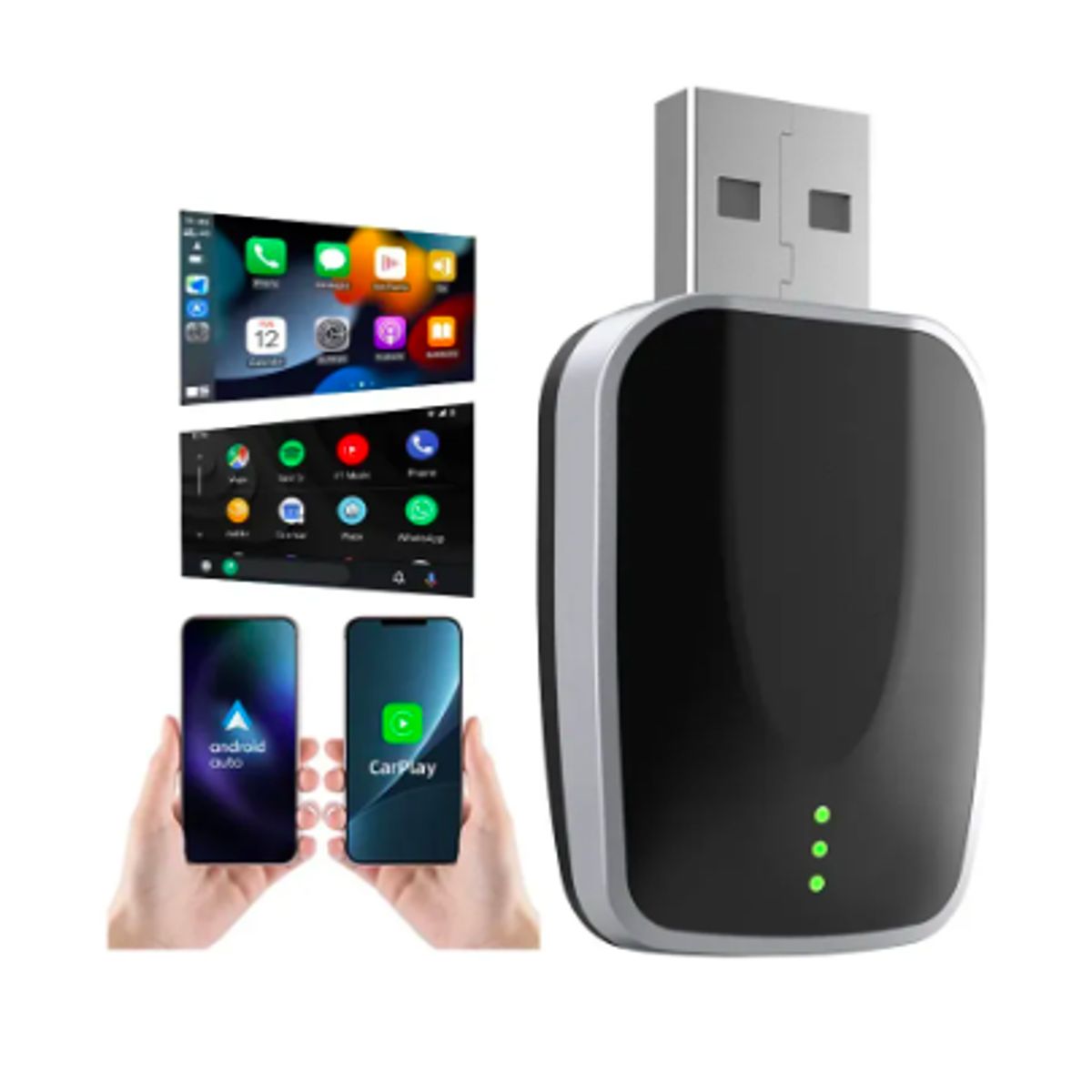 GENERICO - Adaptador Inalámbrico Carplay Iphone Compatibilidad Universa