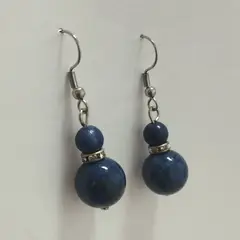 GENERICO - Aros Lapislázuli Pendientes De Piedras Energéticas