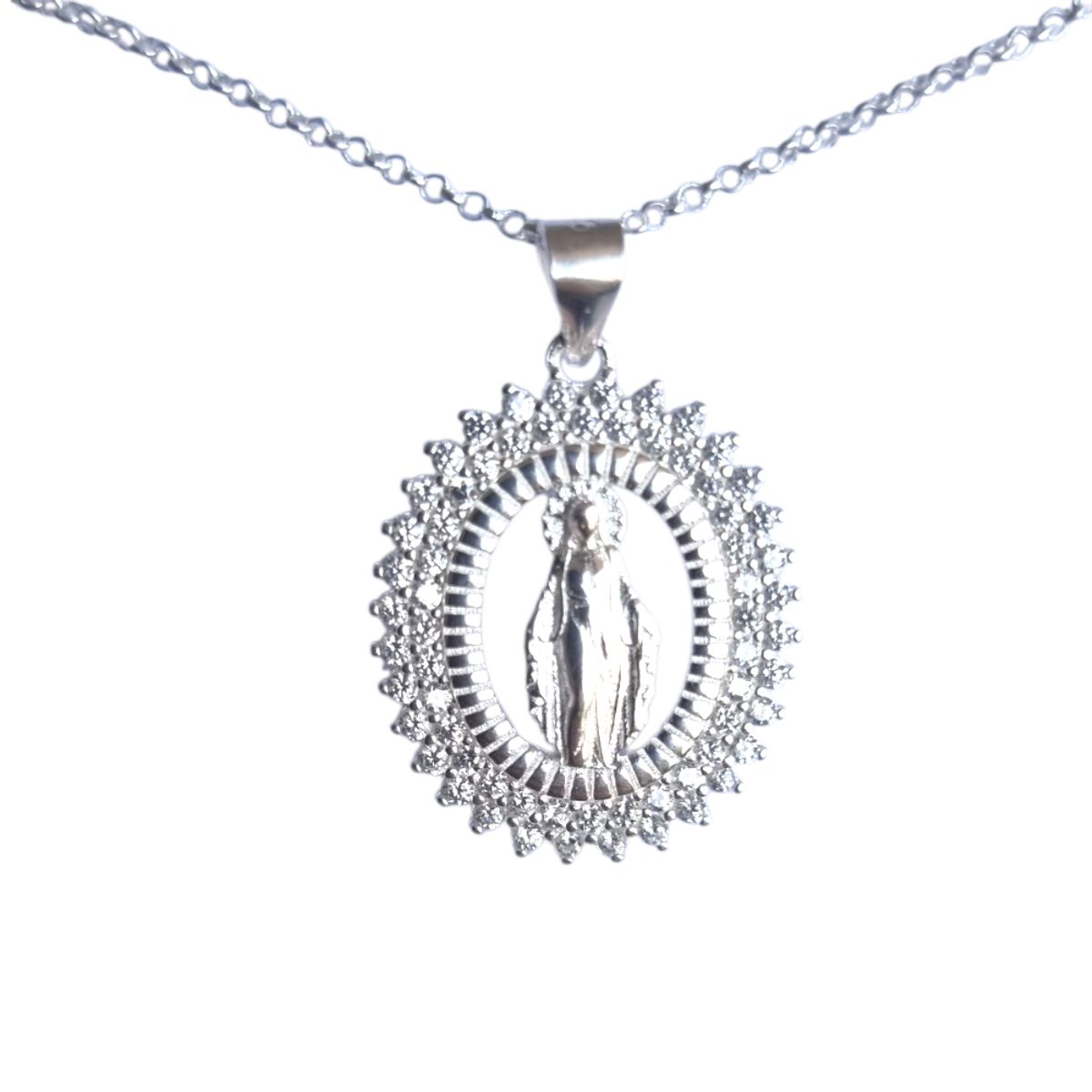 LK LUKSO - Collar Virgen De Los Rayos Milagrosa en Plata 925 