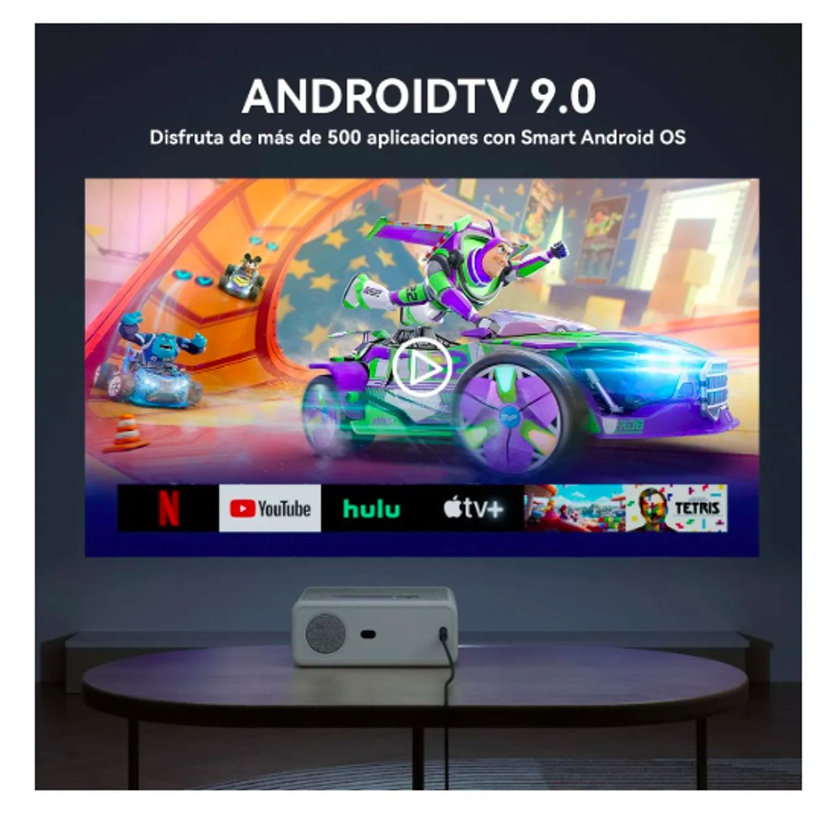 GENERICO - Proyector Profesional 4k Android Auto Enfoque 1080p 16000 Lm