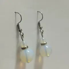 GENERICO - Aros Cuarzo Luna Pendientes De Piedras Energéticas