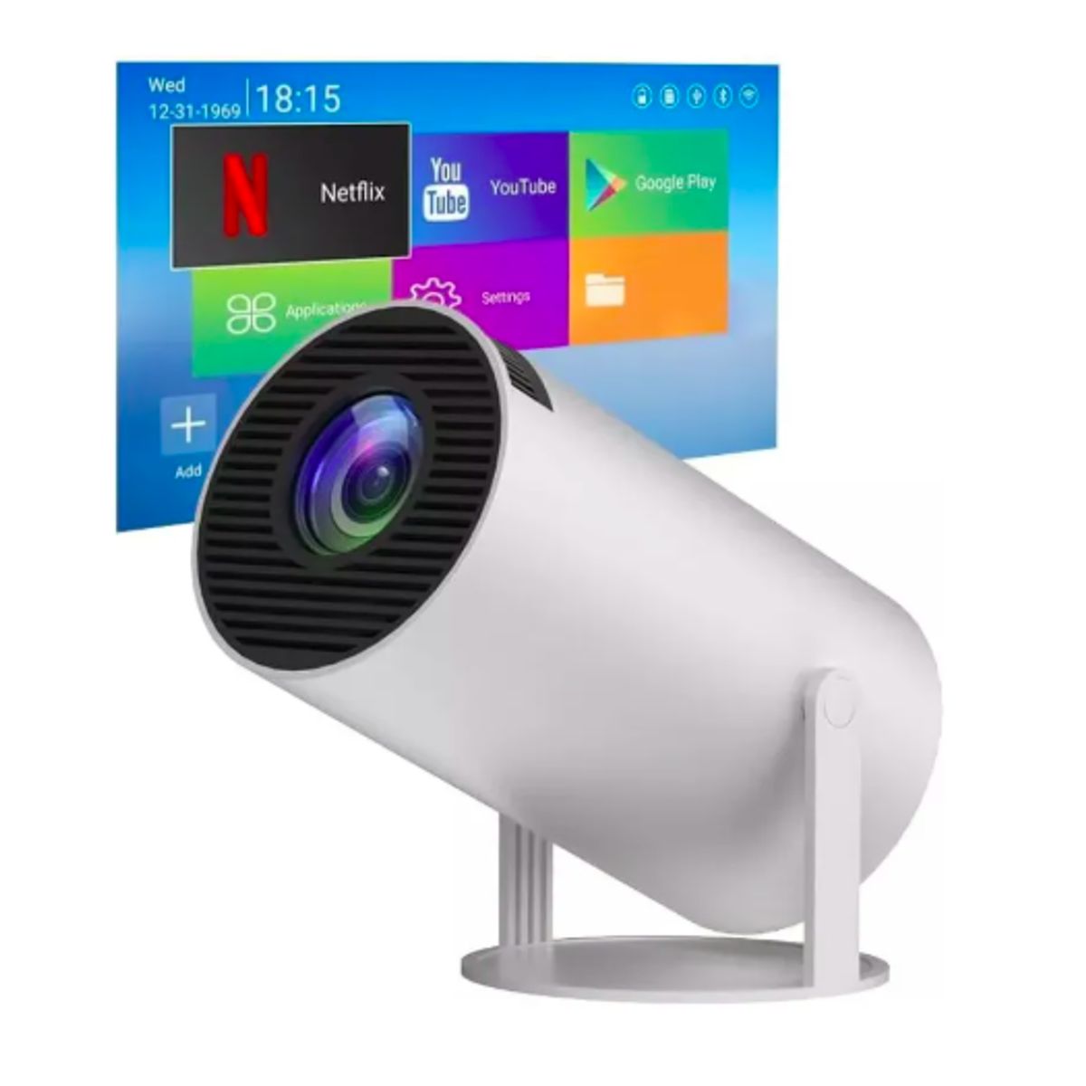 GENERICO - Proyector Portátil Mini Hy300pro Ultra Hd 4k Wifi Bluetooth