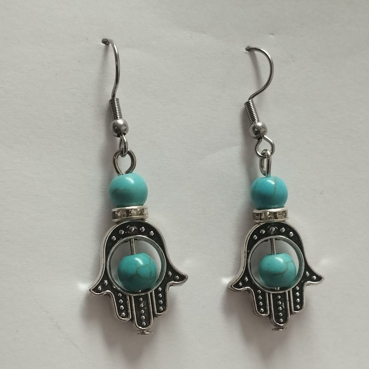 GENERICO - Aros Turquesa  Pendientes De Piedras Energéticas