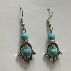 GENERICO - Aros Turquesa Pendientes De Piedras Energéticas