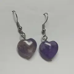 GENERICO - Aros Amatista Pendientes De Piedras Energéticas