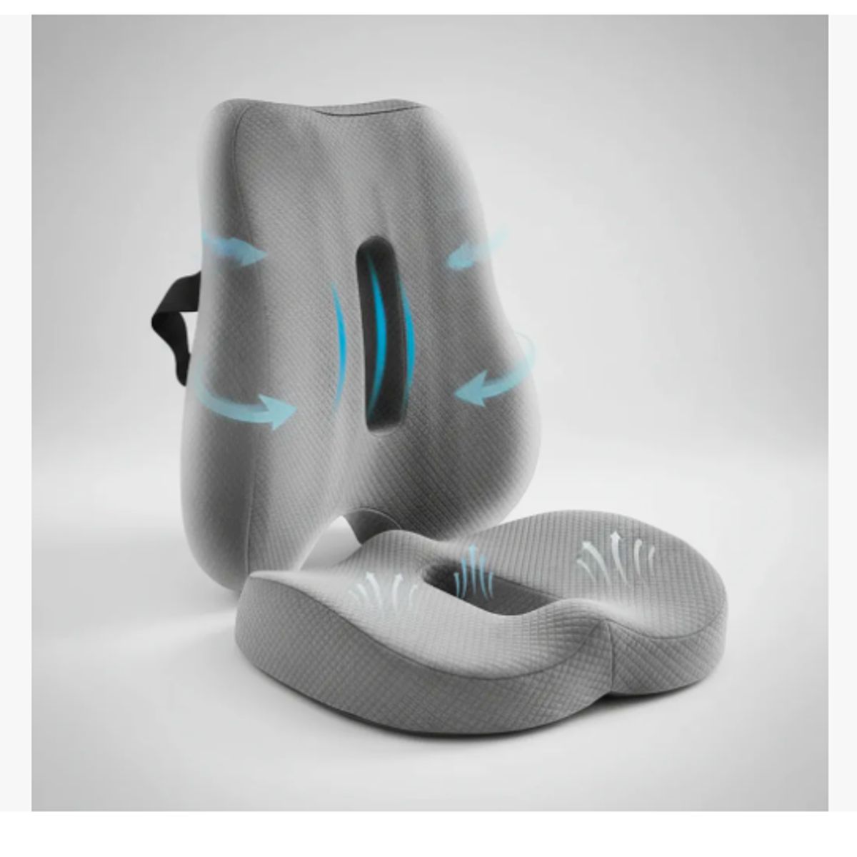 GENERICO - Cojín Del Asiento Y Almohada De Soporte Lumbar Para Espalda