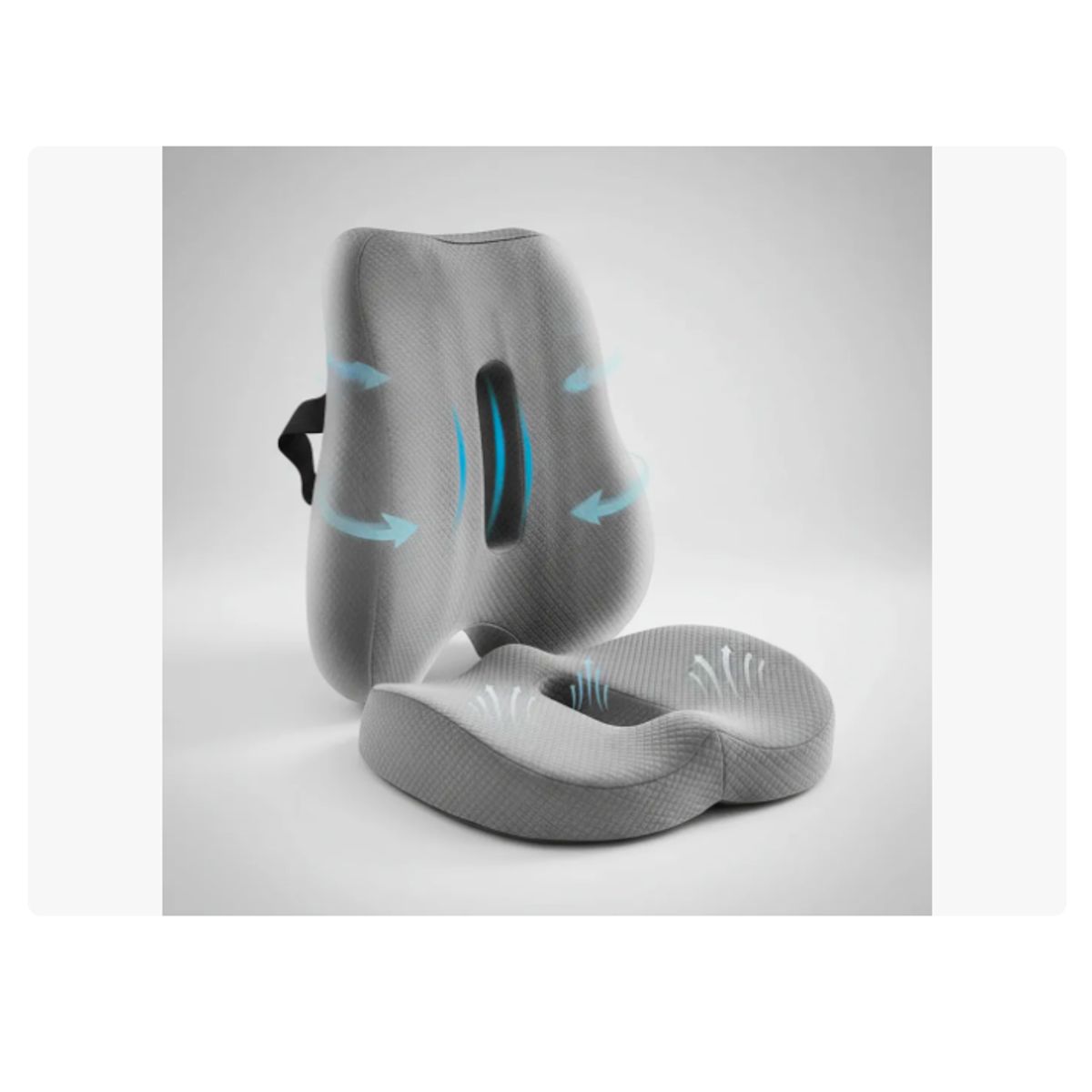 GENERICO - Cojín Del Asiento Y Almohada De Soporte Lumbar Para Espalda