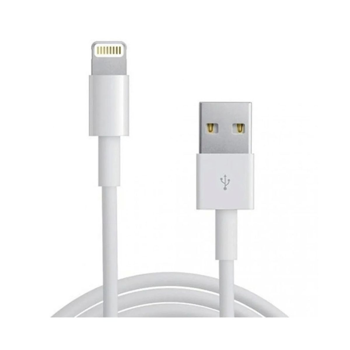 GENERICO - Cable Cargador Para Iphone Se 8 X Xr Xs 11 12 13 Blanco 2 Mt