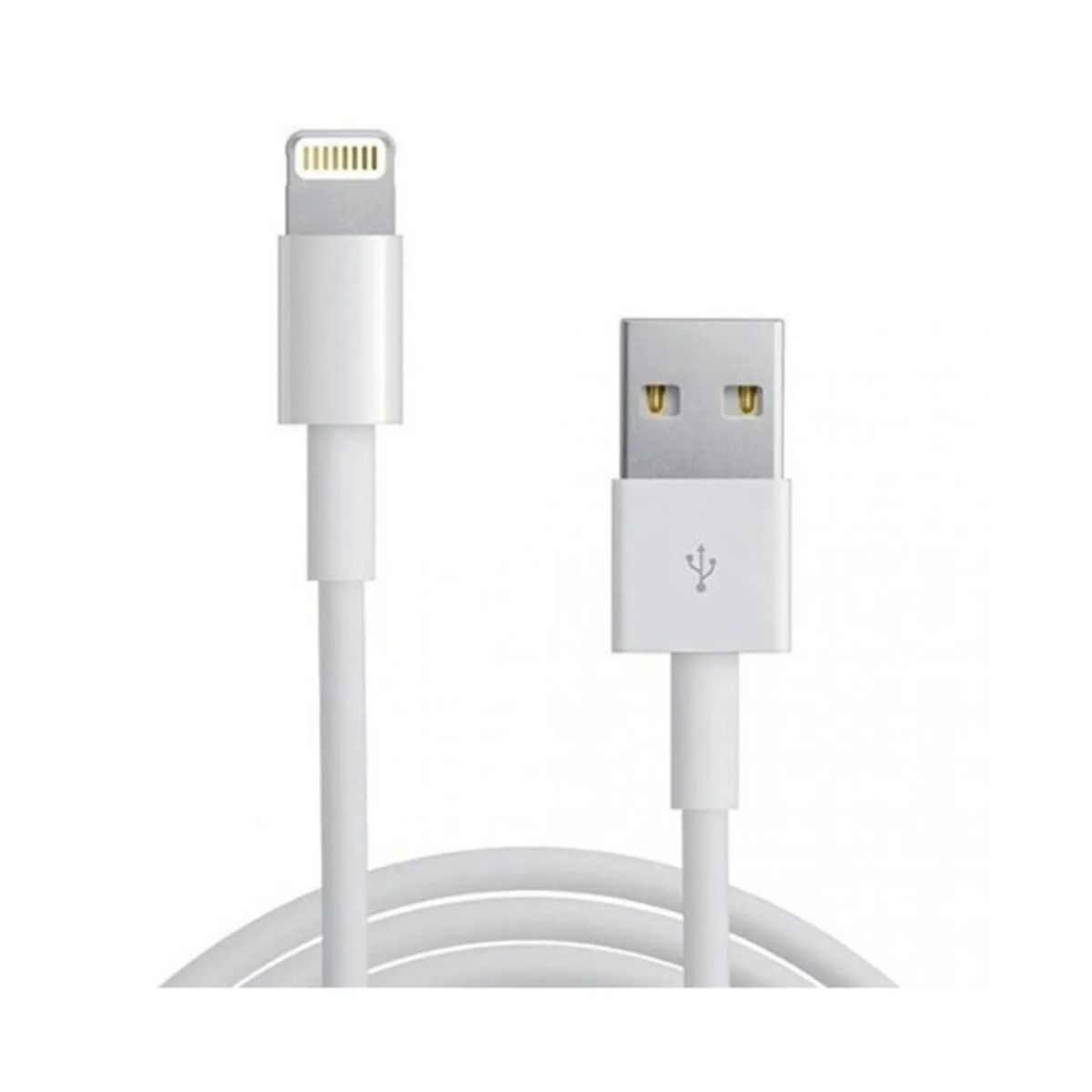 GENERICO - Cable Cargador Para Iphone Se 8 X Xr Xs 11 12 13 Blanco 2 Mt