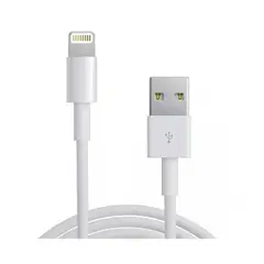 GENERICO - Cable Cargador Para Iphone Se 8 X Xr Xs 11 12 13 Blanco 2 Mt
