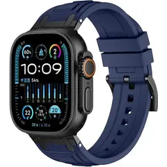 BANANA TIENDA - Correa Silicona Tough Armor Compatible con Apple Watch 44 / 45 / 46 / 49mm Azul