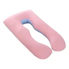 GENERICO - Almohada Embarazo Tipo U Rosa Poliéster Suave Y Ergonómica