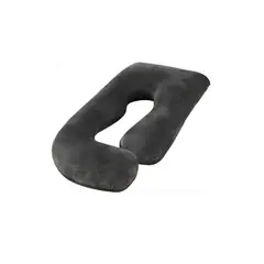 GENERICO - Cojin Almohada Maternal Con Funda Extra Suave En Forma De J Gris Liso