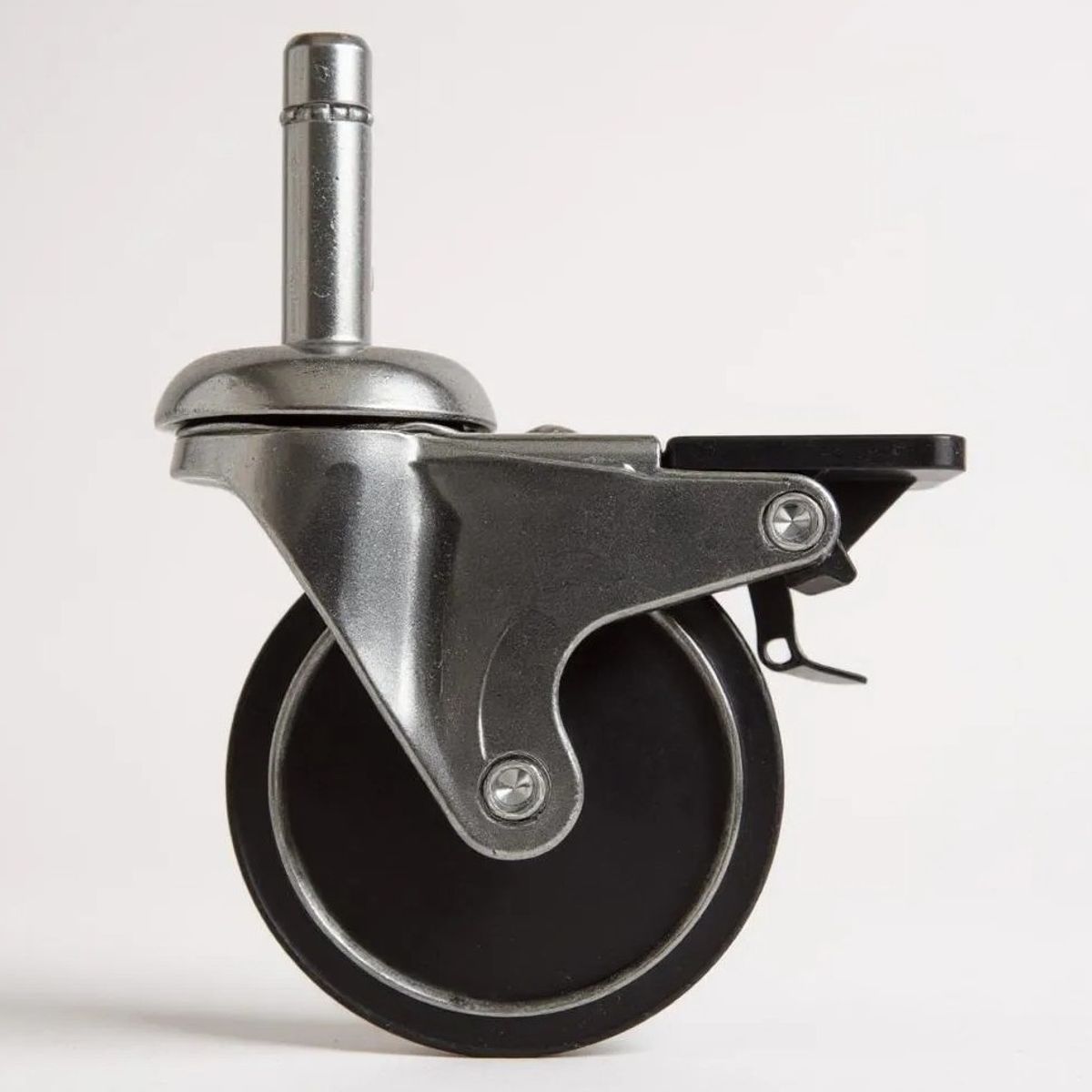 BLOCCARE - Base de Cama 1 Plaza Box 30 cm L200 (Gris)- Con Rueda Pyton (Con Refuerzo)