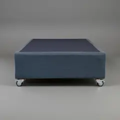 BLOCCARE - Base de Cama 1 Plaza Box 30 cm L200 (Gris)- Con Rueda Deluxe (Con Refuerzo)